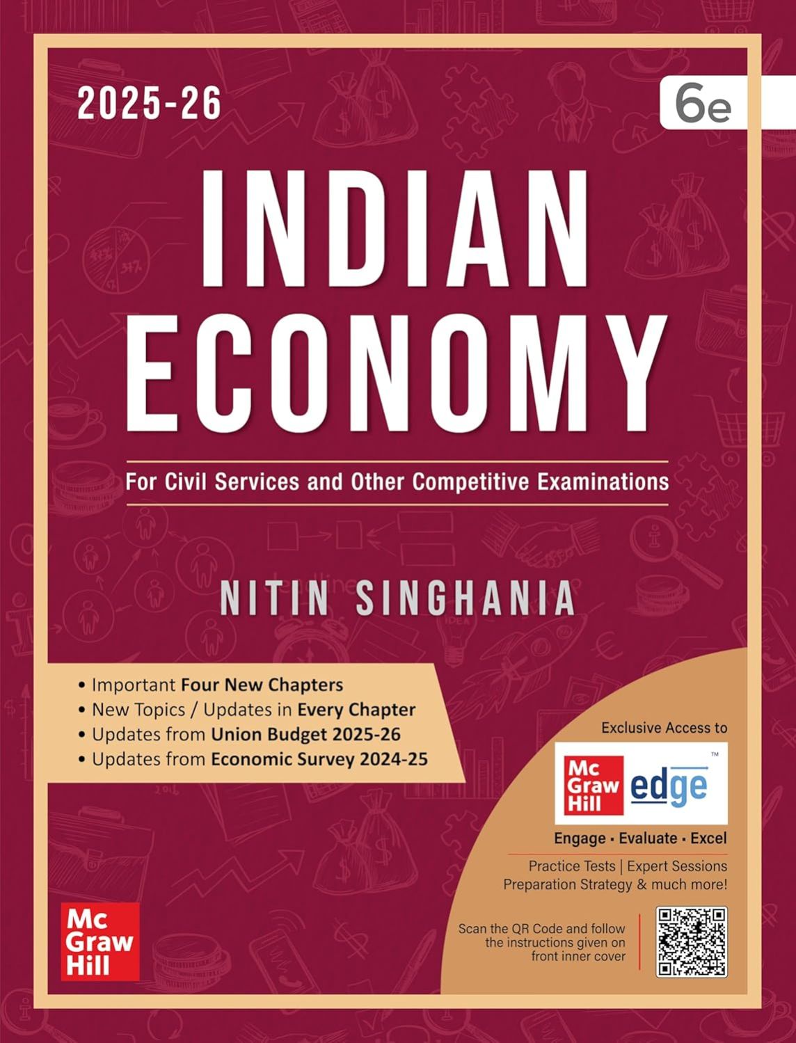 Indian Economy, 6e by Nitin Singhania (IAS) for UPSC CSE 2025-26